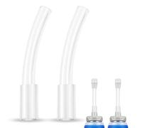 Soft Flask Straw Extensions for Salomon Soft Flasks - 10cm Food Grade Silicone Tubes - Prevent Neck Strain While Running & Hiking (Pack of 2)