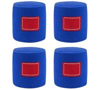 Soft Fleece Bandages, Self Adhesive Vet Wrap for Animals | 4 Pieces Lightweight Portable Compact Strong Adhesion & Protection, Easy Attach Horse Wraps for Riding, 118.11x3.94in, Blue