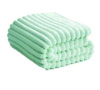 Soft Fleece Blanket Throws - Fluffy Warm Double King Luxury Osum Ribbed Throw for Bedroom, Sofa Couch, Night Bed Blankets (Duck Egg, King (200x240 cm))