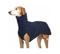 Soft Fleece Dog Clothes Winter Warm Turtleneck Whippet Vest Jacket Two-Legged Italian Greyhound Pullover Coat Shirt Stylish Pet Outfit(Blu,Lagre)