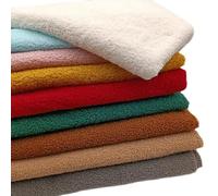 Soft Fleece Faux Fur Fabric Fluffy Premium Throw 50 * 160cm Faux Sheepskin Sherpa Fleece Fabric for Calming Pet Blankets DIY Material Sewing Dwarf Decoration(12 Army Green)