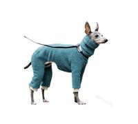 Soft Fleece Italian Greyhound Clothes Onesie Turtleneck Warm Whippet Dog Jumper Pyjamas Four-Legged Pet Jumpsuit for Afghan Hound(Light Blue,Lagre)