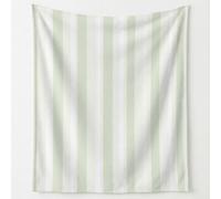 Soft Fleece Throw Blanket - 27in × 40in Cozy Flannel Plush Fluffy Throw Blanket for Sofa Bed Couch or Chair, Minimal Fresh Stripe Light Green White Vertical Calm Modern Gift for Kids