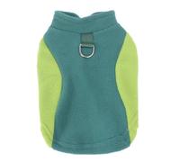 Soft Fleece Warm Cold-Proof Dog Jacket With D-Ring Beagle Pug Chihuahua Shiba Inu Snow Windproof Coat,Green,2XL