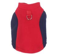 Soft Fleece Warm Cold-Proof Dog Jacket With D-Ring Beagle Pug Chihuahua Shiba Inu Snow Windproof Coat,Red,M