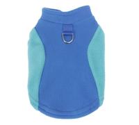 Soft Fleece Warm Cold-Proof Dog Jacket With D-Ring Beagle Pug Chihuahua Shiba Inu Snow Windproof Coat,Blue,S