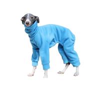 Soft Fleece Whippet Clothes Onesie Solid Color Four-Legged Long Sleeve Italian Greyhound Jumpsuit Dog Winter Warm Turtleneck Pyjamas(Small)