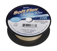 Soft Flex 21 Strand .014 Inch Diameter, 30 feet Beading Wire, Bone. (Sold as - 1 Spool Per Pack)