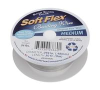 Soft Flex Wire 49-Strand .019" Diameter 30ft/Pkg-Satin Silver