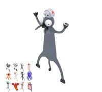 Soft Flexible PVC 3D Cartoon Animal Bookmarks,Fun Squishy Non-Slip Page Holders for Adults,Cute Reading Accessories as Creative Gifts for Book Lovers,Students,Office (Donkey)
