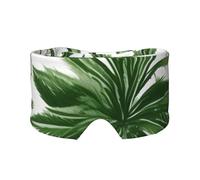 Soft Flowering Herbs and Herbaceous Plants Print Eyes Cover with Adjustable Strap for Sleeper Night Sleeping Work Nap and Yoga