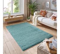 Smart Living Soft Fluffy 5Cm Thick Pile Shaggy Area Rugs For Living Room, Bedroom In Duck Egg Blue Duck Egg Blue 120cm x 170cm