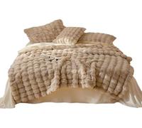 Soft Fluffy Blankets Big Size Warm Bed Sofa Throw Extra Thick Comfortable, Imitation Rabbit Fur Casual Throw Winter Blanket Double Sided Plush