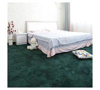 Soft Fluffy Carpet Tiles Interlocking Foam Mats 30 PCS Plush Area Rug 12"X12" Puzzle Floor Mat for Bedroom Dark Green EVA Foam Playmat with Border