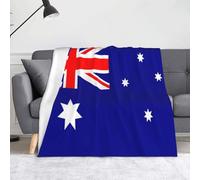 Soft Fluffy Cozy Warm Flannel Blanket, Australian Flag Patterns Throw Blanket for Living Room, Sofa, Chair, Camping, Travel Bed Blanket