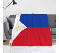 Soft Fluffy Cozy Warm Flannel Blanket, Philippine Flag Patterns Throw Blanket for Living Room, Sofa, Chair, Camping, Travel Bed Blanket