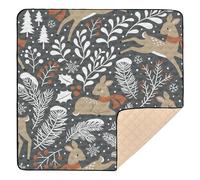 Soft Foam Baby Play Mat for Floor Comfortable Rolling Mat for Babies Toddlers 50 x 50 Seamless Pattern Cute Christmas Deer 1514465795