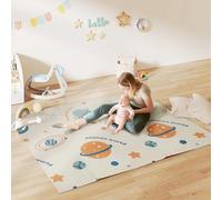 Soft Foam Baby Play Mat with Educational Alphabet and Animal Designs for Toddlers, Large 6-Piece Interlocking Floor Tiles