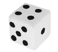 Soft Foam Dice Stool White Ottoman Cube with Wooden Frame Comfortable Decorative Seating for Living Room & Bedroom Stylish Dice Design for Home Decor
