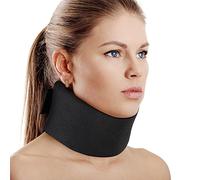 Soft Foam Neck Brace Universal Cervical Collar, Neck Support Brace for Sleeping - Relieves Neck Pain and Spine Pressure, Neck Collar After Whiplash or Injury (Black, 2.5" Depth, M)