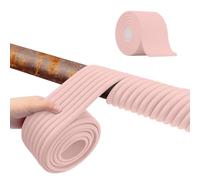 Soft Foam Pipe Cover Tape with Strong Adhesive Backing, Bathroom Ducting Tube/Input/Cable/Venting Pipes Wrapping Strips Wide 8cm, Self Adhesive Pipe Post Pad Wrap Around(Pink,2pcs)