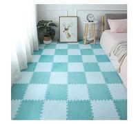 Soft Foam Play Mats Tiles With Borders, 20pcs Set - Puzzle Playmat, Interlocking Jigsaw Puzzle Floor Mat For Room & Yard, 12x12inch(Color:Blue+Light Blue)