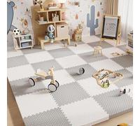 Soft Foam Sensory Tiles - Interlocking Floor Tiles, Extra Thick Puzzle Playmat, 40 Pieces, 12x12x1 inch