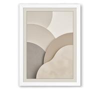 Soft Forms in Cream Minimalist Framed Wall Art Print A3 (42×29.7cm) White, Wall Decor for Living Room, Bedroom, Office & Home, Ready to Hang, Art Gift