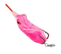 Soft Frog Lure Double Propeller Topwater Bass Bait Realistic Artificial Frog for Snakehead Heavy Cover Freshwater Weedless Fishing Lure(Pink)