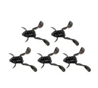 Soft Frog Lures, Frog Fishing Lures - Realistic Bass Lures and Frog Baits 5 Pieces - Artificial Soft Bass Fishing Lure, Frog Lure for Bass, Trout