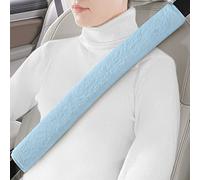 Soft Furry Seatbelt Covers for Adults Kids Women & Men, Winter Warm Thick Plush Car Seat Belt Strap Cushion Pads, Universal Shoulder Pad Protector, Fluffy Auto Interior Accessories, 1pc, Blue, 25.5in