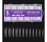 Soft Gel Tips Coffin Half Full Press On Tips Soak Off Extensions Ballets False Nails