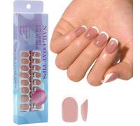 Soft Gels Nails Tips Colored Press On Nails 300Pcs 3in 1 X Coat Tips Pre-applied Tip Primer, 1 Step False Nails