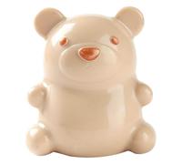 Soft Gentle Baby Nail Brush with Cute Bear Handle for Kids Children Toddlers Easy Grip Cleaning Massage Tool (Beige, 8.2x7.4cm)