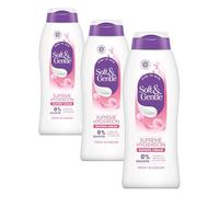 Soft & Gentle Fresh Blossom Supreme Hydration Sulfate Free Shower Cream 400ml suitable for sensitive skin, vegan, microbiome friendly (Pack of 3)