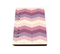 Soft Gentle Stripes Notebook A5, Pu Leather Notebooks A5, Lined Paper Revision Notebooks 180Pages/90Sheets, Notes Book for Writing, Lined Journal for School, Study Essentials Women Man