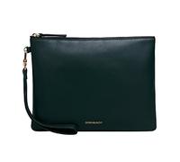 Soft Genuine Lambskin Leather Wristlet Clutch for Women Designer Large Wallets With Strap (Green)