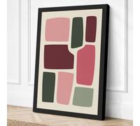 Soft Geometric Composition Minimalist Canvas Wall Art Print 30x20 Inch