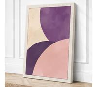 Soft Geometries Minimalist Canvas Wall Art Print 30x20 Inch (76 x 51 cm)