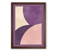 Soft Geometries Minimalist Framed Wall Art Print A1 (84.1×59.4cm) Walnut, Wall Decor for Living Room, Bedroom, Office & Home, Ready to Hang, Art Gift