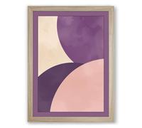 Soft Geometries Minimalist Framed Wall Art Print A4 (29.7×21cm) Oak, Wall Decor for Living Room, Bedroom, Office & Home, Ready to Hang, Art Gift