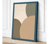 Soft Geometry Minimalist Canvas Wall Art Print 30x20 Inch