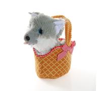 Soft Gingham Basket & Wolf Set I Love Fancy Dress Grey One Size