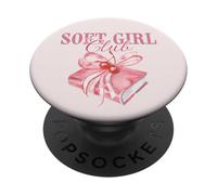 Soft Girl Club Coquette Ribbon Bow Cherries Books PopSockets Adhesive PopGrip