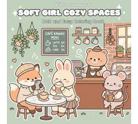 Soft Girl Cozy Spaces: Bold and Easy Coloring Book for Adults and Teens Featuring Cute Animal Friends in Cozy Cafés, Hygge Bedrooms, Soft Girl Rooms ... for Self-Care, Stress Relief and Relaxation