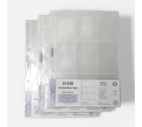 Soft Glow Series K-Keep A4 Slim 9 Pocket Double Sleeve Perfect Fit (63x93mm) 11 Holes Premium Kpop Photocard Binder Pages, 100 Micron Thick (30 Pages)