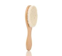 Soft Goat Hair Brush - Retro Oil Head Styling Tool With Wooden Handle for Beard Cleaning and Carving - Eco-Friendly Hairbrush