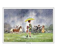 "Soft Going" by Thelwell. Large A5 horse racing themed greeting card with envelope. Great gift for the race goer