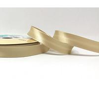 Soft Gold Byetsa Satin Fold 18mm Bias Binding on a 25m Roll