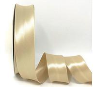 Soft Gold Byetsa Satin Fold 30mm Bias Binding on a 25m Roll